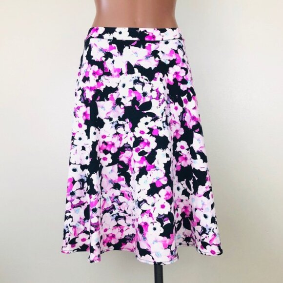 Cynthia Rowley High Waist Floral Midi Circle Skirt - Picture 2 of 4